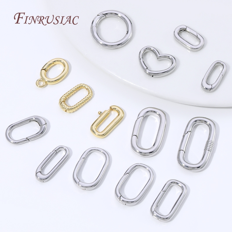 Gold Plated Jewelry - 18K Gold Plated Oval Spring Ring