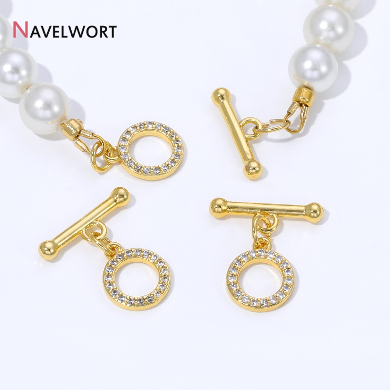 Gold Plated Jewelry - 18K Gold Plated Brass Inlaid Zircon