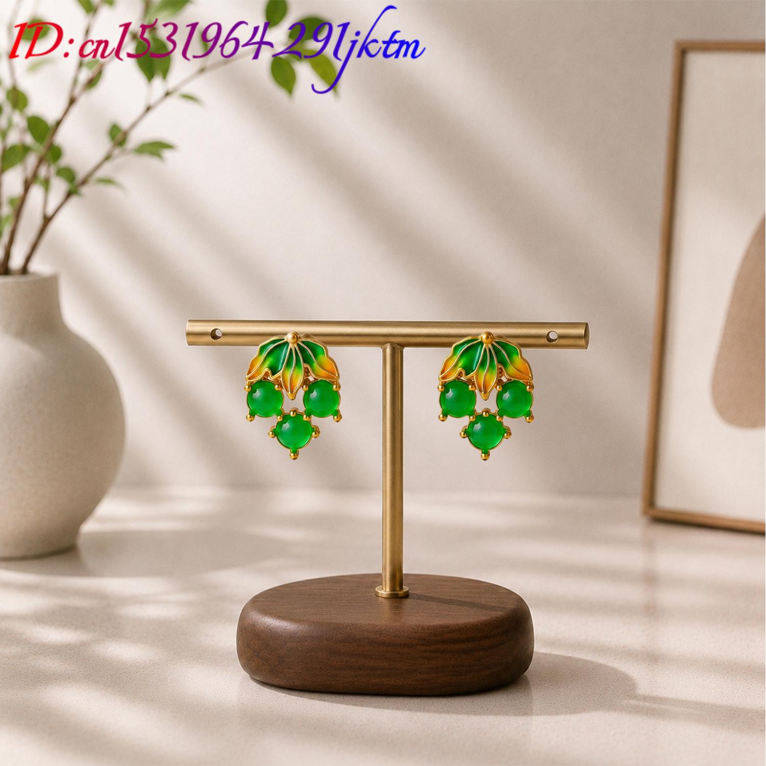 Burmese Jadeite Grape Earrings - đánh giá và giá Gold Plated Jewelry