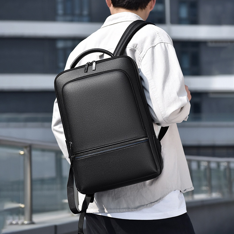 PU Leather Men's Backpack USB  - đánh giá và giá Leather Briefcase