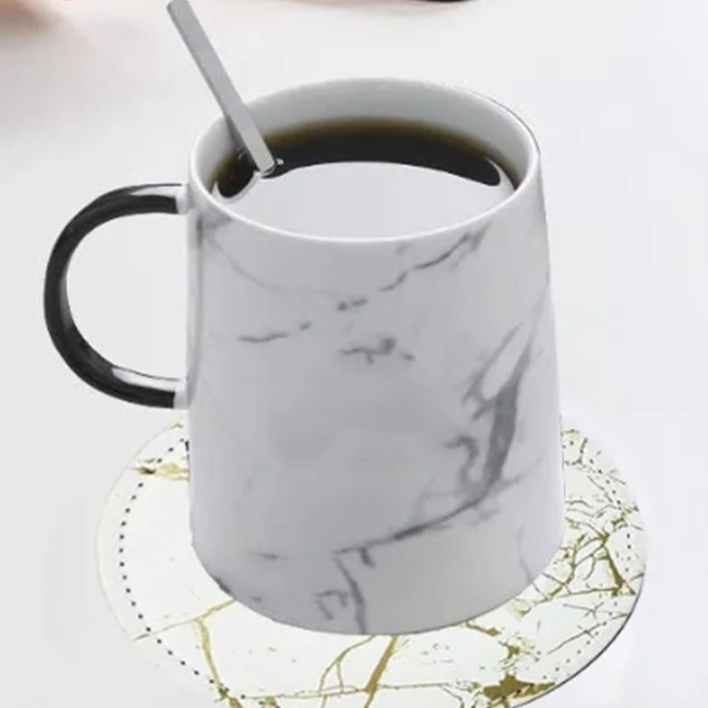 7Pcs Coaster Set PU Leather Co - đánh giá và giá Marble Coaster Set