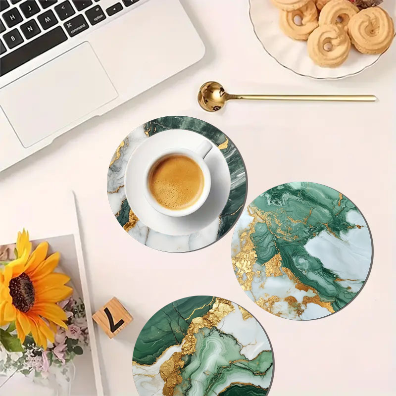 4 Pieces of Marble Pattern Pri - đánh giá và giá Marble Coaster Set
